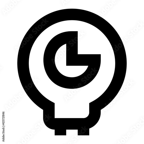 
A very well designed linear icon of infographics idea 

