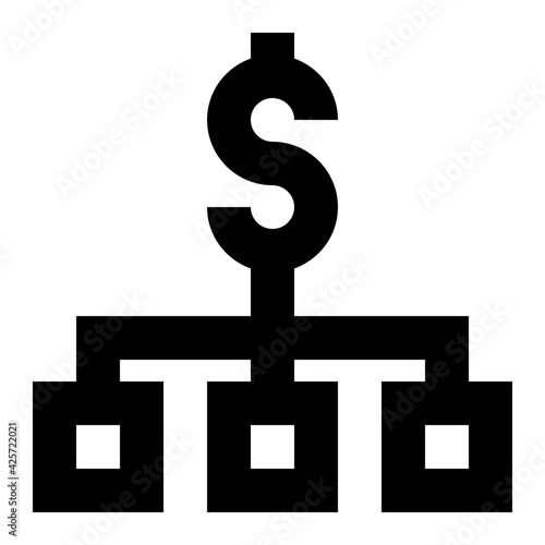 
A very well designed linear icon of financial hierarchy 

