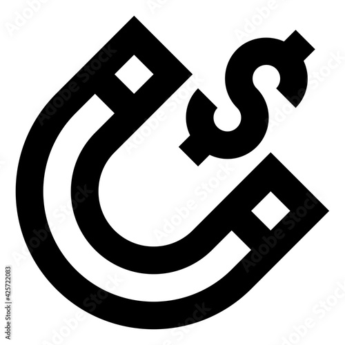 
A very well designed linear icon of financial Attraction 

