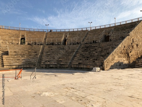 panorama of caesarea israel ruins