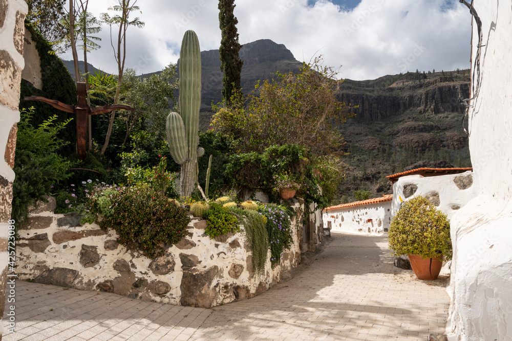 Vista de las calles del pueblo de Fataga, en Gran Canaria