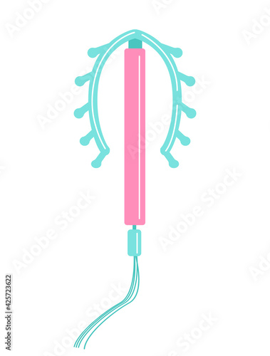 The method of IUD contraception is not isolated. Control and protection of pregnancy. Intrauterine device. vector illustration in a flat style.