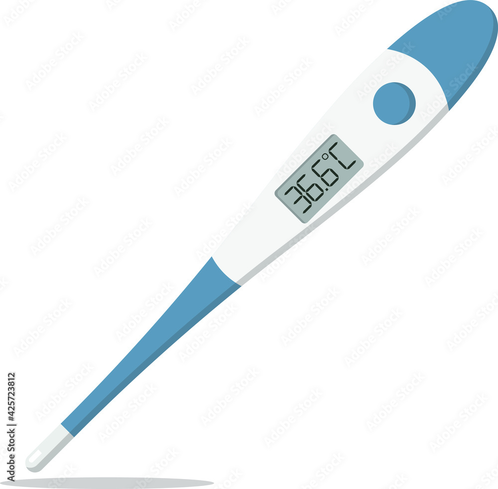Medical thermometer flat icon. Isolated thermometer on a white background. Medical thermometer flat icon. Isolated thermometer on a white background.