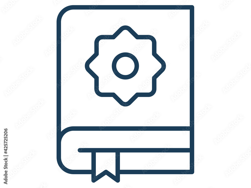 book qoran islam ramadan single isolated icon with outline style book qoran islam ramadan single isolated icon with outline style