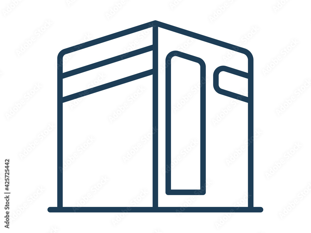 kabah mecca pray islam single isolated icon with outline style kabah mecca pray islam single isolated icon with outline style