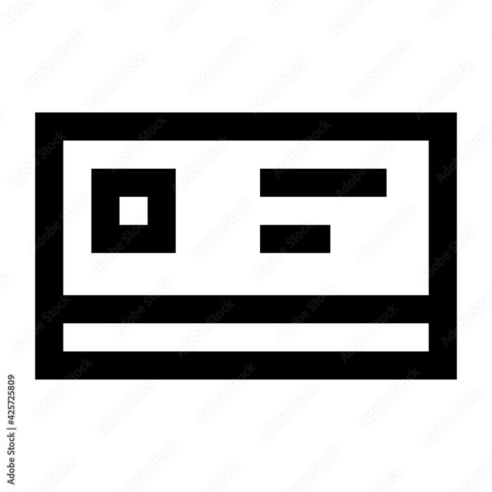 A very well designed linear icon of atm card
A very well designed linear icon of atm card