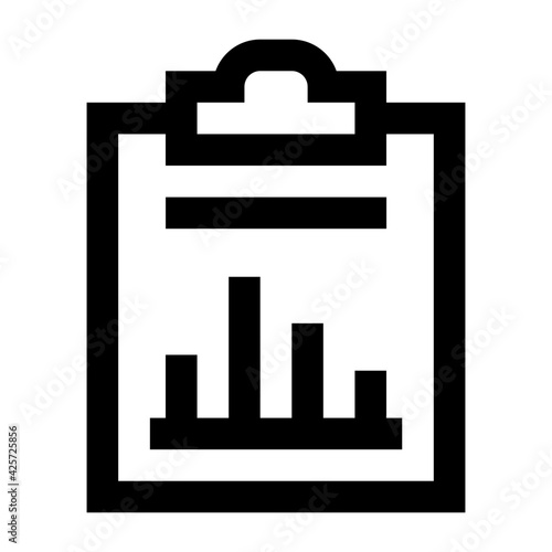 
A very well designed linear icon of business report 

