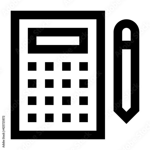 
A very well designed linear icon of calculations 

