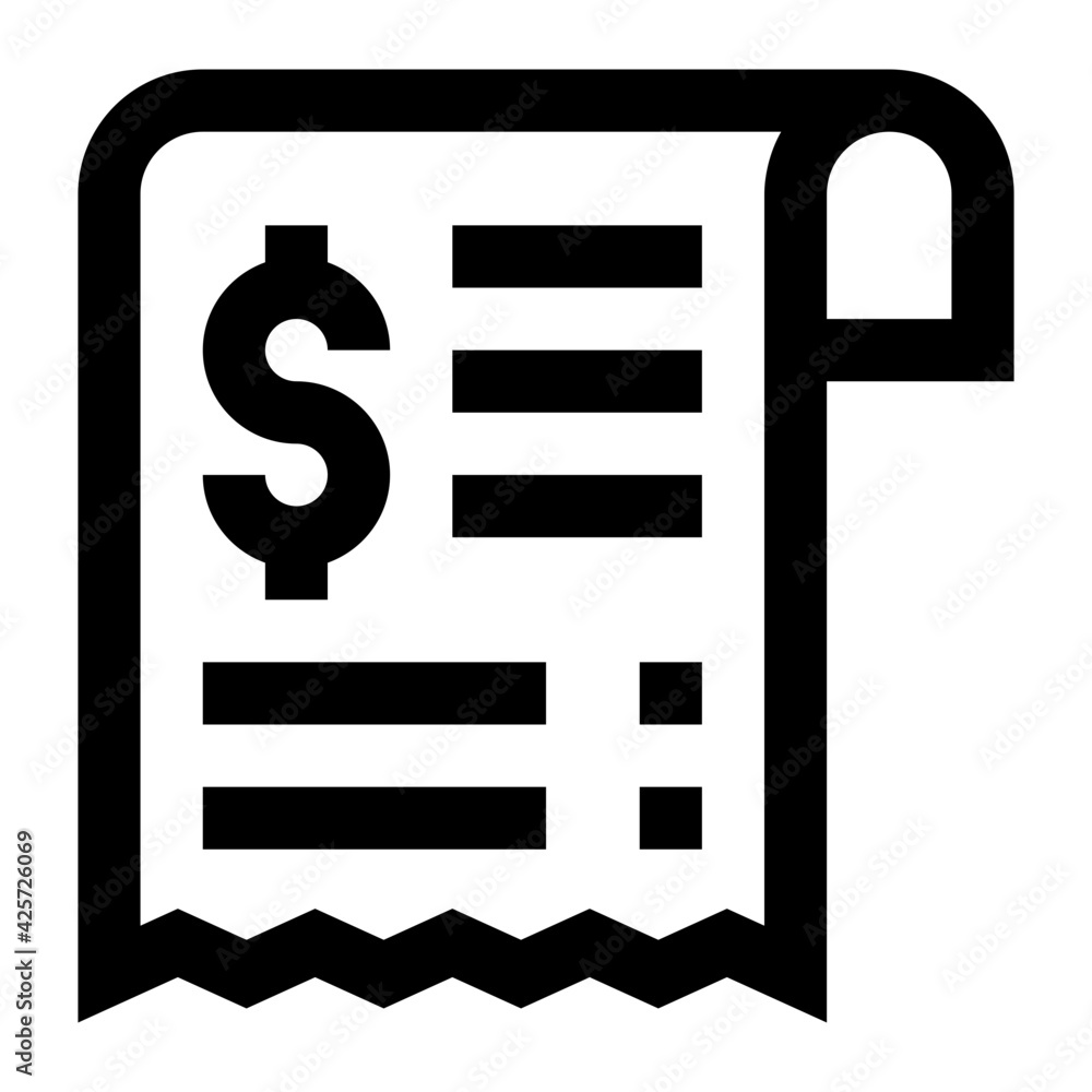 A very well designed linear icon of invoice
A very well designed linear icon of invoice