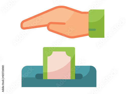 charity give giving ramadan single isolated icon with flat style