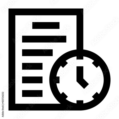 
A very well designed linear icon of project deadline 

