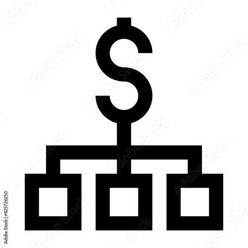 
A very well designed linear icon of financial hierarchy 

