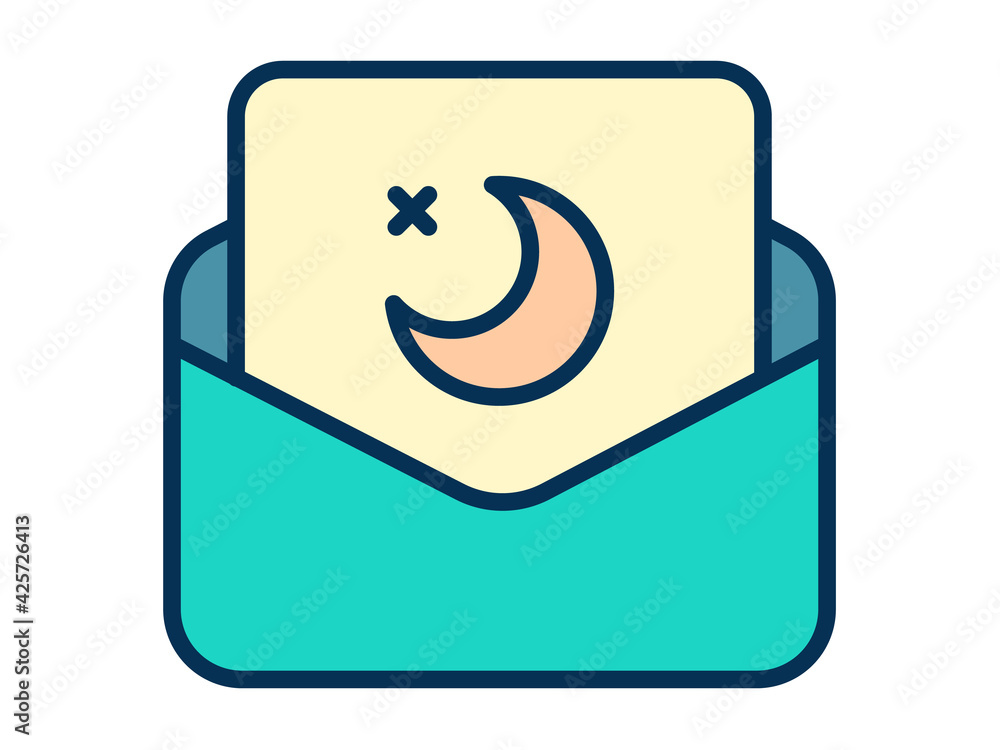 message gift card saying single isolated icon with filled line style message gift card saying single isolated icon with filled line style