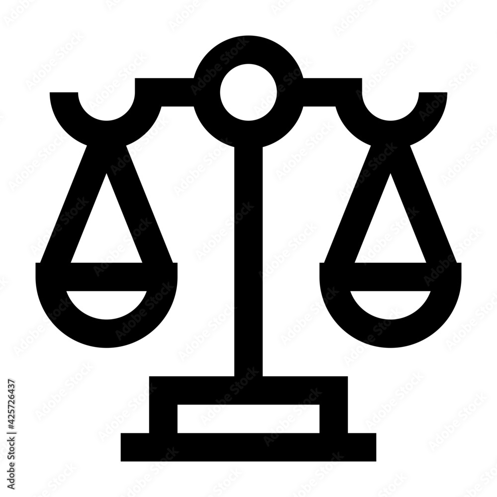 Have a look at this linear icon of balance scale
Have a look at this linear icon of balance scale