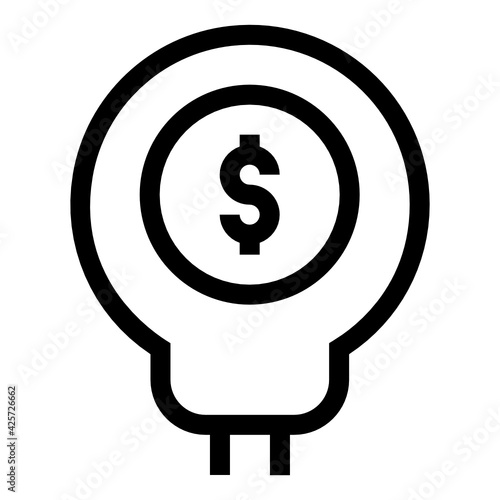 
A very well designed linear icon of financial idea 

