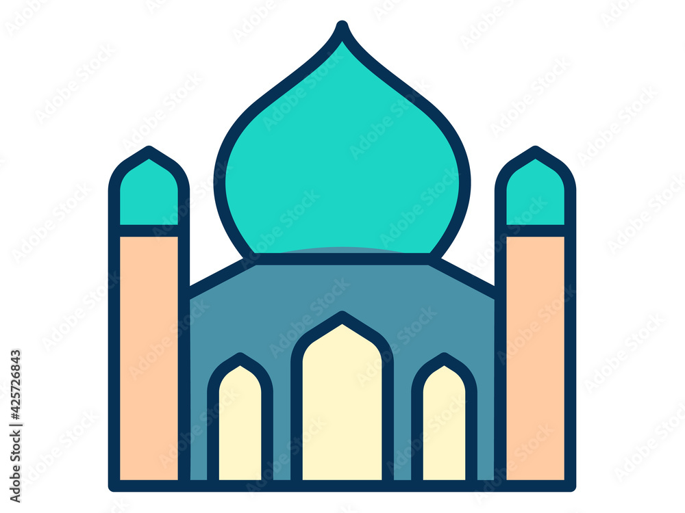 mosque dome ramadan islam single isolated icon with filled line style mosque dome ramadan islam single isolated icon with filled line style