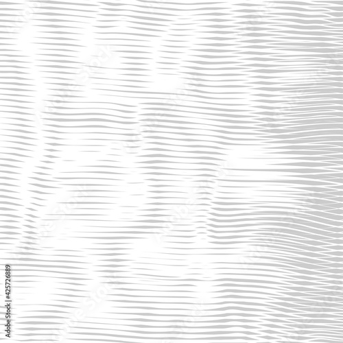 Abstract dynamical rippled surface, visual halftone 3D effect, illusion of movement, curvature. Vector monochrome moire texture
