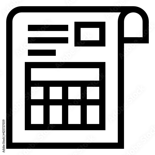 
A very well designed linear icon of business assessment 

