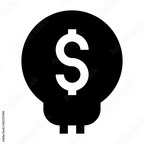 
A very well designed linear icon of financial idea 

