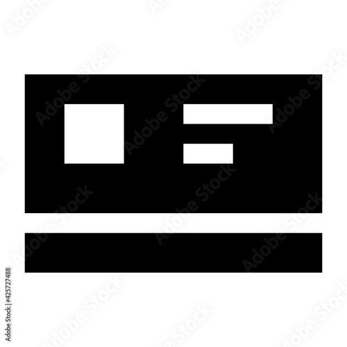 
A very well designed linear icon of atm card 

