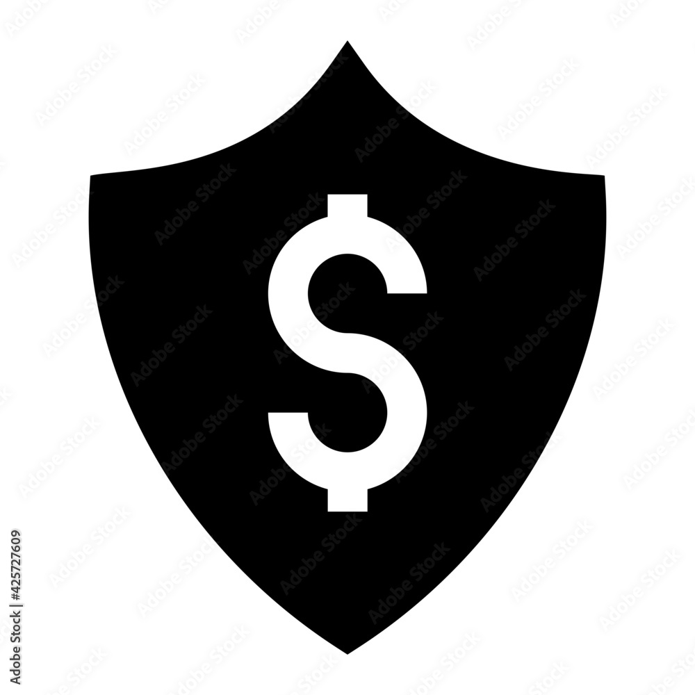 A very well designed linear icon of financial security
A very well designed linear icon of financial security