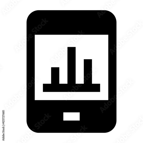 
Grab this premium quality linear icon of mobile analytics 

