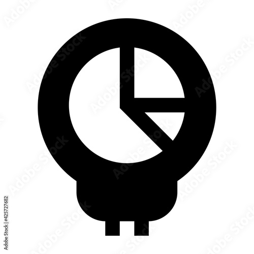 
A very well designed linear icon of infographics idea 


