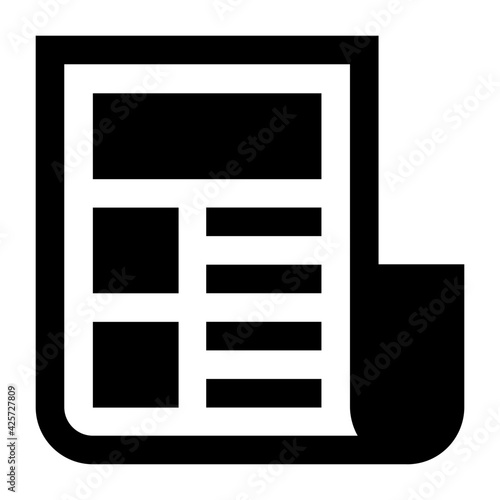
A very well designed linear icon of business document 

