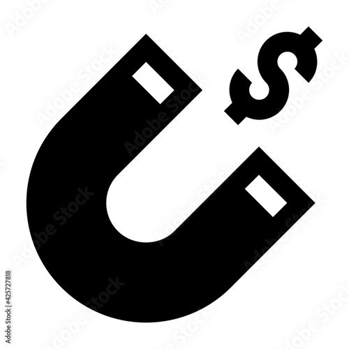 
A very well designed linear icon of financial Attraction 

