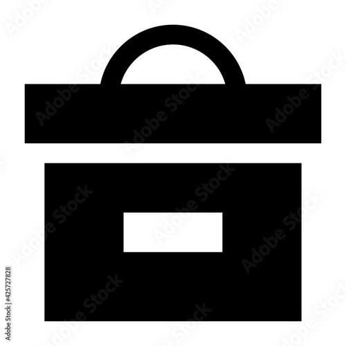
A very well designed linear icon of donation box 

