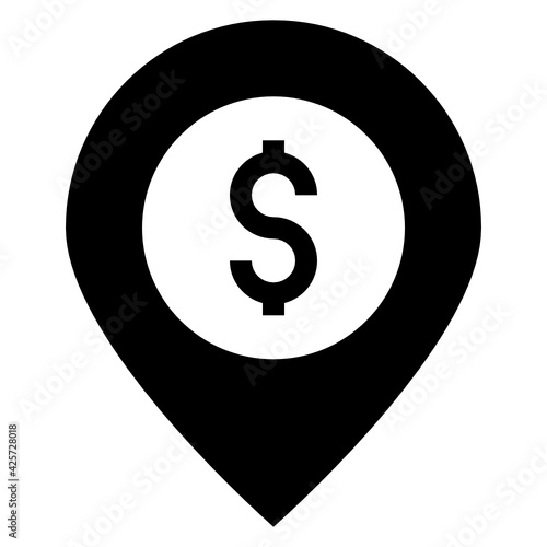 
A very well designed linear icon of financial location 

