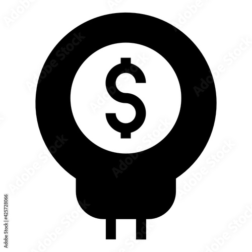 
A very well designed linear icon of financial idea 

