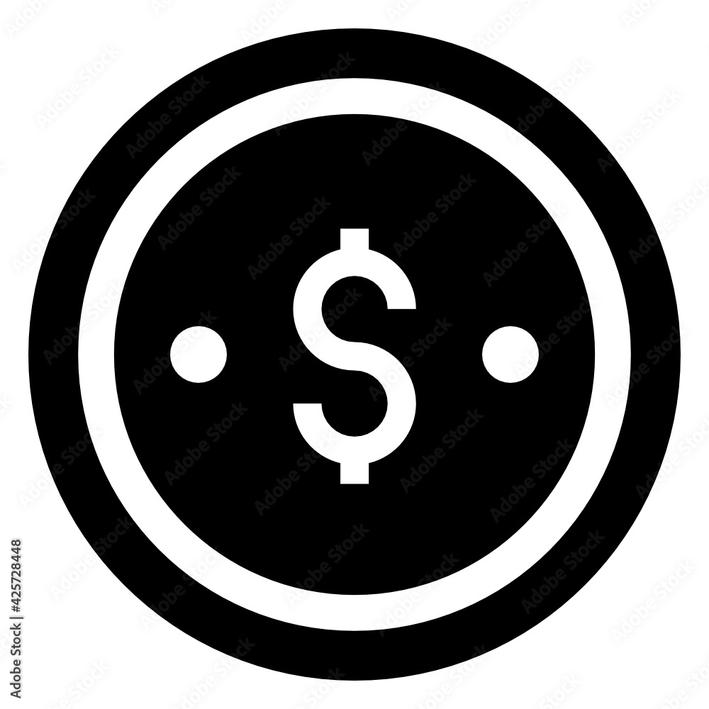 A very well designed linear icon of dollar coin
A very well designed linear icon of dollar coin