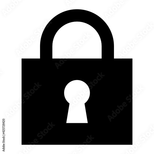 
A very well designed linear icon of padlock 

