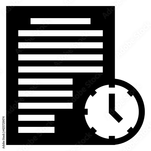 
A very well designed linear icon of project deadline 

