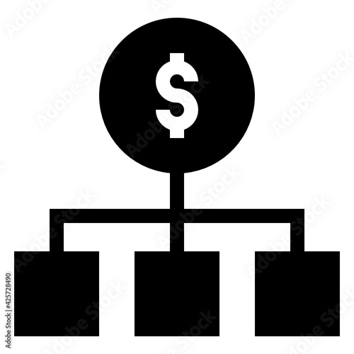 
A very well designed linear icon of financial hierarchy 

