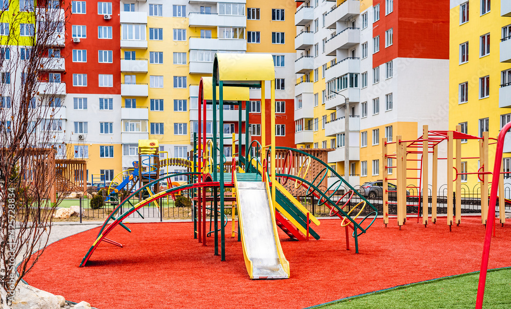Public colorful children playground