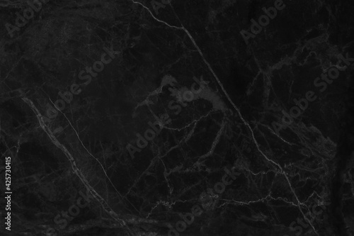 Fototapeta Naklejka Na Ścianę i Meble -  Black marble natural pattern for background, abstract natural marble black and white