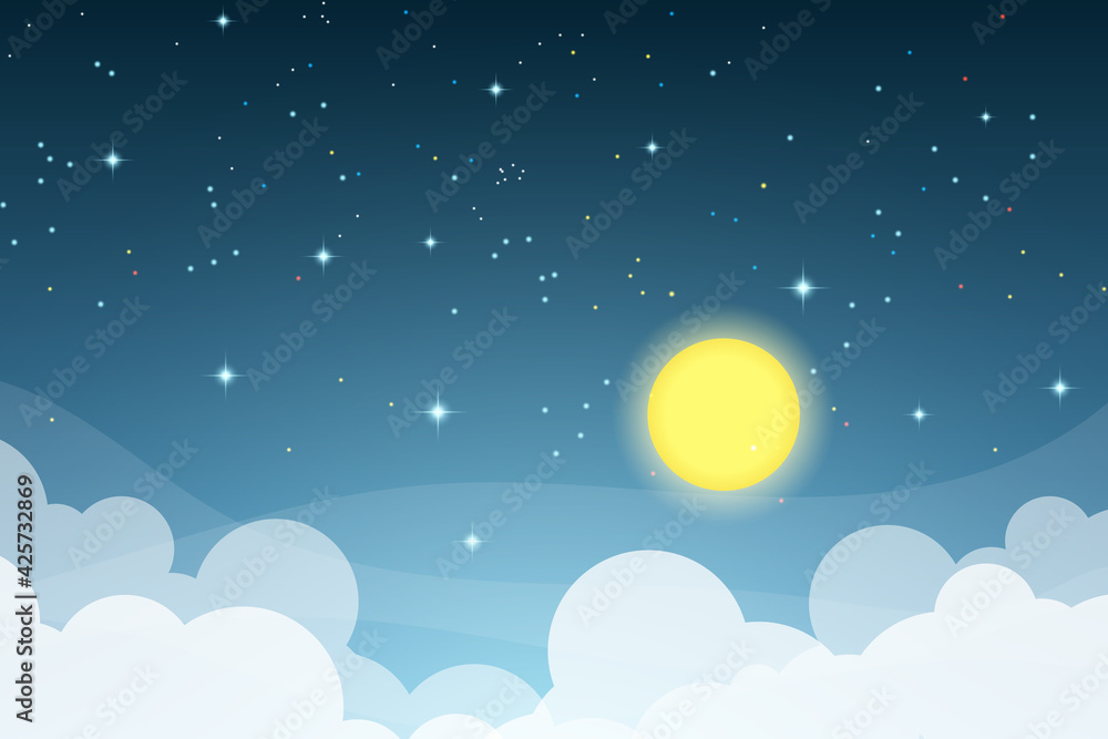 Illustration of a beautiful night sky