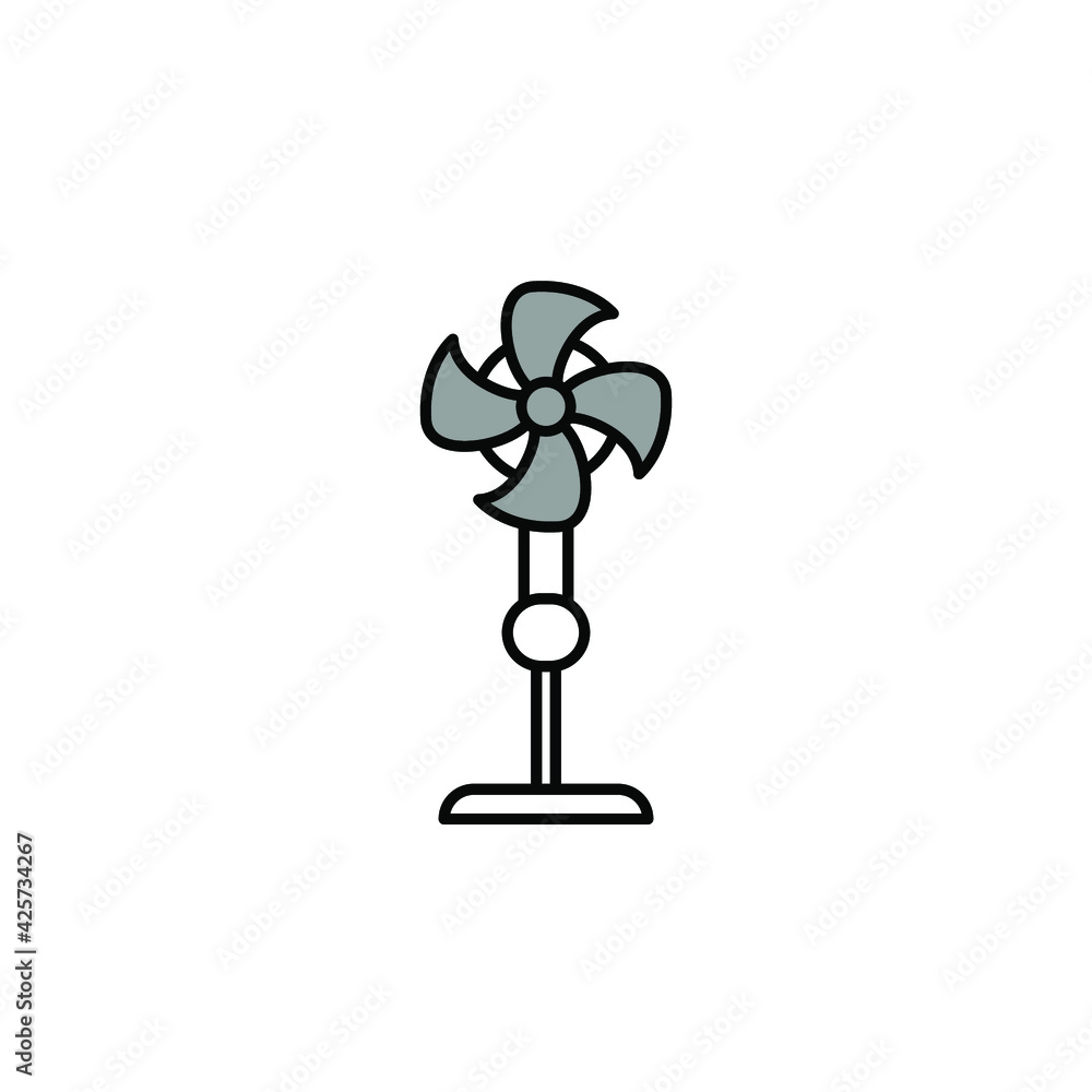 Illustration Vector graphic of stand fan icon Illustration Vector graphic of stand fan icon