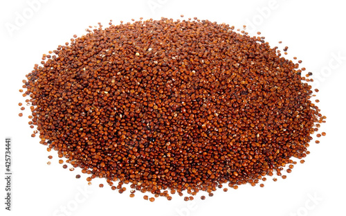 Red Quinoa on white Background Isolated