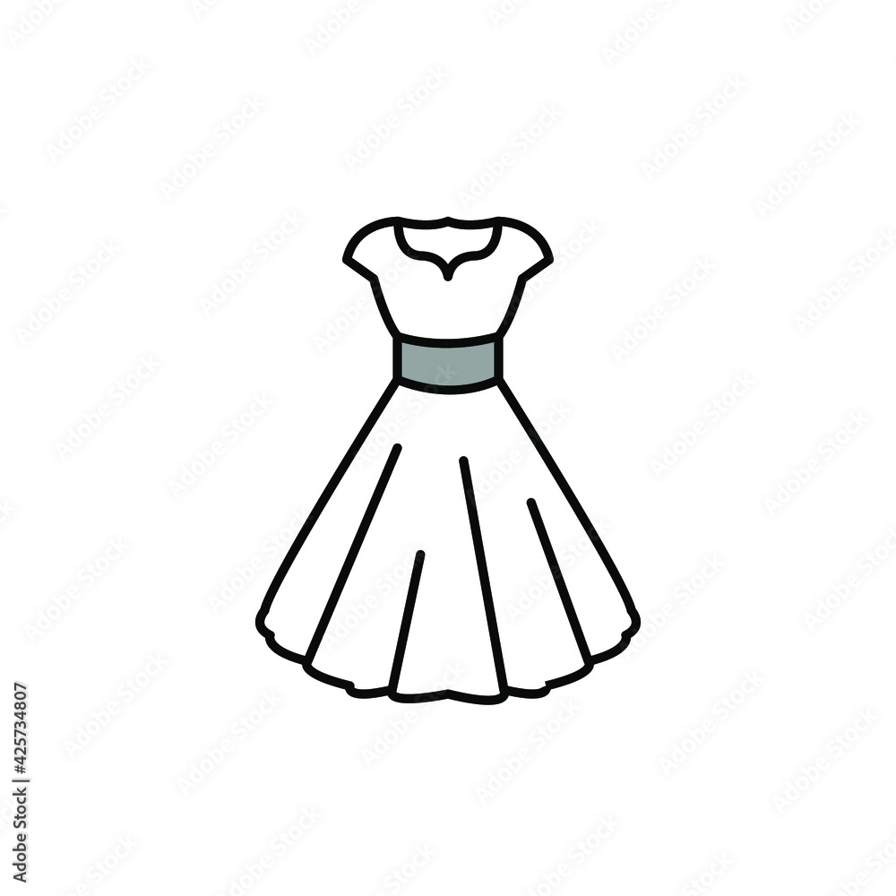 Illustration Vector graphic of dresses icon Illustration Vector graphic of dresses icon