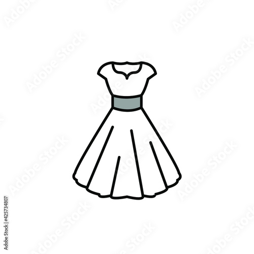 Illustration Vector graphic of dresses icon