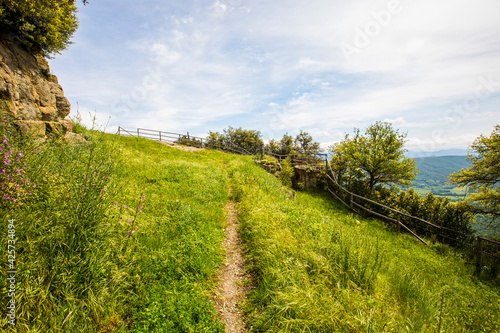 Spring landscape in Falgars D En Bas, La Garrotxa, Spain photo