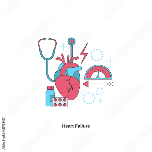 Heart failure concept.