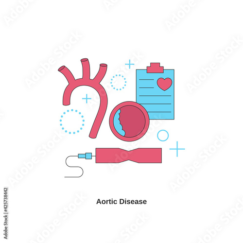 Aortic disease concept. photo