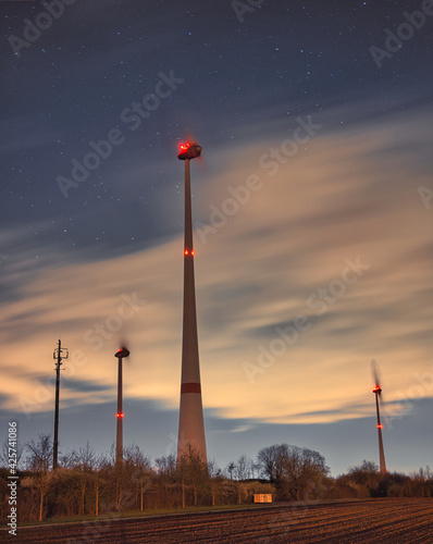 Obraz na płótnie Windräder bei Schöneck (Hessen) w salonie