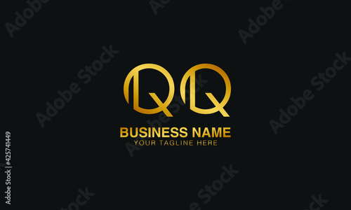 QQ Q initial logo | initial based abstract modern minimal creative logo, vector template image. luxury logotype logo, real estate homie logo. typography logo. initials logo.