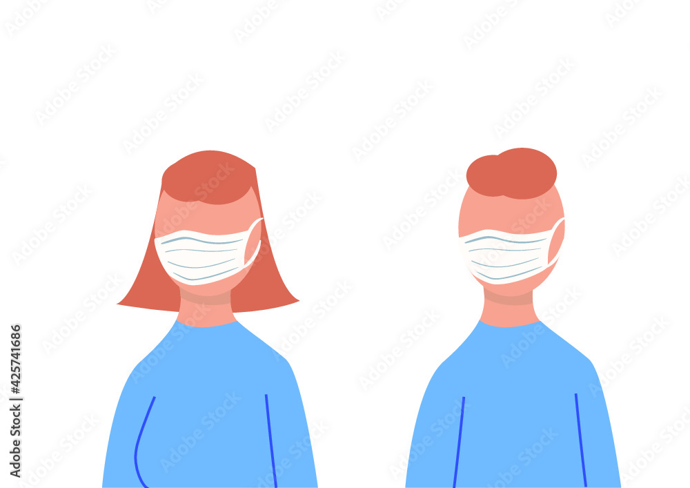 Fototapeta premium People with mask
