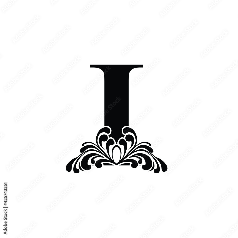 Letter I template logo letter . Monogram alphabet . Beautiful royal initials letter. Letter I template logo letter . Monogram alphabet . Beautiful royal initials letter.